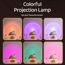 Essential Oil Diffuser With Cartoon House Design, Colorful Ambient Night Lights, USB Powered, Charming Air Humidifier For Home, Gifts For Children OKQJ - Snowhouse Pink - View 4