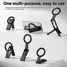 Adjustable Mini Foldable Phone Holder Magnetic Portable Practical Multi-Angle Landscape & Portrait Mode For Office Video Watching Live Streaming Travel Easter Mother's Day Spring Gift - Multicolor - View 1