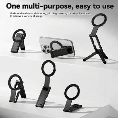 Giá đỡ điện thoại mini có thể điều chỉnh, gập lại, nam châm, di động, tiện dụng, nhiều góc độ, chế độ ngang và dọc, thích hợp cho văn phòng, xem video, phát trực tiếp, du lịch, lễ Phục sinh, Ngày của Mẹ, quà tặng mùa xuân.