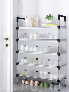 Organizador de Zapatos de  3,4,5,6,7 Niveles con Cajones Transparentes y Detalles Negros - Armario para Calzado Antipolvo, Duradero con Ruedas para Hogar, Dormitorio, Oficina o Cocina, Solución Versátil de Almacenamiento, Diseño Moderno y Construcción Rob - 7 NIVELES - Ver 10