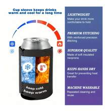 6pcs Blank Beer Can Cooler Sleeves, Cup/Can Holders, Reusable Cup Sleeves, Soft Insulated Beer Can Cooler Sleeves For Soda, Beer And Water Bottles, Coffee Cups - Multicolor - View 9