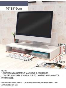 笔记本电脑显示器增高支架，桌面文件收纳架，符合人体工学的办公桌置物架，母亲节礼物。告别熬夜工作带来的眼疲劳，告别长时间办公带来的疲惫。自然改善坐姿，缓解背痛，提供更舒适挺拔的坐姿。我的同事们都说：“你的坐姿比以前挺拔多了！” - 彩色 - 查看 11