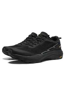 baasploa Zapatos de senderismo para hombres, zapatos deportivos exteriores transpirables, zapatos deportivos casuales ligeros y cómodos, antideslizantes y duraderos - Negro - Ver 9