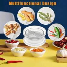 1/2 件装手动蒜蓉器 - 多功能研磨器，适用于大蒜、洋葱、生姜、香草、坚果等，抗冲击厨房小工具，易于使用和清洁 - 透明 - 查看 9