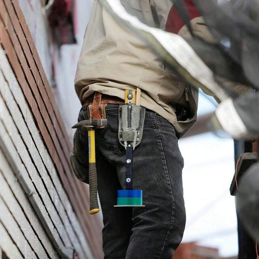 1/4卷可调节电工胶带腰挂工具带袋配件，黑色 - A - 查看 1