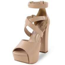 MODARPE Women's Platform Sandal With High Chunky Heel M21 - Desnudo - Ver 4