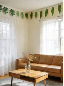 12pcs Tropical Leaf Garland Decor, Tropical Palm Leaves Summer Wreath, Artificial Monstera Green Leaves Party Decoration Suitable For Hawaiian Theme, Hawaiian Palm Monstera Decor For Beach Party, Hawaiian Jungle Theme, Birthday, Baby Shower, Wedding, Boho Home Wall Decor, Summer Photo Booth Props (1/12pcs) - A - View 6