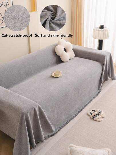 1 tấm bọc ghế sofa vải nhung tối giản, tấm bảo vệ ghế sofa trang trí, đồ trang trí nhà cửa, thân thiện với thú cưng, thoáng khí, mềm mại và thoải mái, chống trượt, chống bụi, chống trầy xước, phù hợp cho mọi mùa, thích hợp cho phòng ngủ, phòng khách, hiệu sách, văn phòng, xe hơi, câu lạc bộ, tiệc tùng, ghế sofa 1-4 chỗ, ghế sofa hình chữ L.