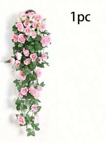 1/2pcs 35 Inch 18 Flower Head Artificial Rose Vine, Faux Flowers, Red Artificial Rose Hanging Garland, Suitable For Mother's Day Gift, Graduation Ceremony, Bathroom, Room Decor, Wedding Backdrop, Bridal Shower, Birthday Party, Home Living Wall, Garden Arch, Balcony, Outdoor Fence - Multicolor - View 13