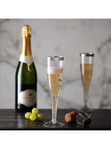 8pcs/20pcs/60pcs Multi-Style Reusable 4.5oz Party Champagne Cups, Suitable For Parties, Weddings And Large Celebrations, Juice Cups, Cups, Welcome Drink Cups, Party Cups - View 3