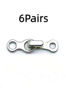 2/4/6/8 Pairs Alloy Invisible Hook And Eye Fasteners, Collar Hooks, Pant Hooks, Leather And Fur Coat Hooks, Anti-Exposure Clasps - Multicolor - View 24