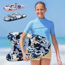 1pc Inflatable Children's Surfboard, Lightweight Portable With Handle, Foldable For Storage, Enjoy Surfing Anytime Anywhere, Floating Swimming Board - Multicolor - View 3