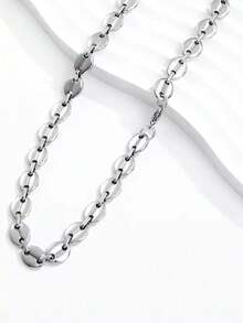 1 chiếc dây chuyền hình hạt cà phê bằng thép không gỉ, mặt dây chuyền trang sức hình hạt cà phê, món quà thích hợp để đeo hàng ngày cho chồng/bạn trai. - Dây chuyền inox hình hạt cà phê - Xem 6