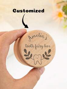 Personalized Tooth Fairy Box - Keepsake Tooth Collector Box With Name/Date - Baptism, Birthday And Party Gift Tooth Holder (Customizable Name Label And Angel Design), Functional, Decorative, Lettered, Fashionable, Modern, Colorful, Cute, Casual, Customized, Personalized, Unique, Son, Daughter, Back To School - Multicolor - View 6