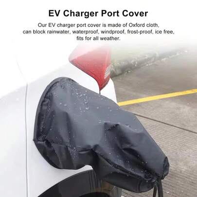 Cubierta protectora impermeable para puerto de cargador EV, cubierta magnética para enchufe de cargador de coche eléctrico, resistente al agua para exteriores, duradera, transparente OERS