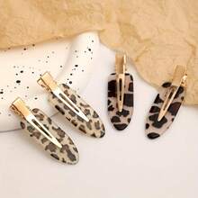 2/10 piezas Conjunto de pinzas de cabello invisibles con estampado de leopardo, pinzas para el peinado de flequillo y cabello rebelde, adecuadas para maquillaje diario, lavado de cara, uso al aire libre, verano, vacaciones, viajes, festivales, cumpleaños - Multicolor - Ver 2