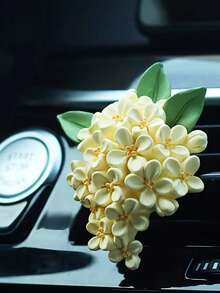 1个桂花香氛蜡烛硅胶模具，适用于汽车空气清新剂和树脂工艺品，不对称桂花造型模具 - A-白色 - 查看 7