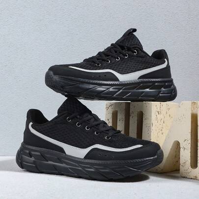 Giày thể thao lưới thoáng khí, giày casual nhẹ chống trơn trượt, giày đi bộ thoải mái, lưới thoáng khí, nhẹ chống trơn trượt, cỡ unisex 36-45