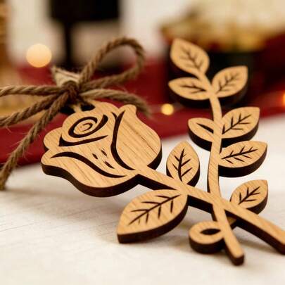 8/30/500个装 2D印花玫瑰造型餐巾环，餐具配件，母亲节礼物，适用于庭院、厨房、客厅、家庭聚会餐桌装饰，节日送给亲朋好友的礼物，也适合情人节、婚礼、母亲节、生日、派对家居装饰，送给妈妈的最佳礼物