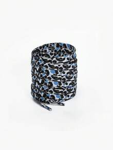 时尚个性化扁平鞋带替换装，独特蛇皮纹、豹纹动物图案涤纶编织鞋带 - 彩色 - 查看 4