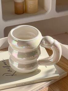 1个陶瓷杯，ins风黄紫色调，美观的拿铁杯，家用燕麦杯和茶杯，实用的办公室早餐牛奶杯，日常水杯和果汁杯，节日礼物，送给朋友、男女朋友、家人的礼物，趣味生日/节日礼物 - 彩色 - 查看 16