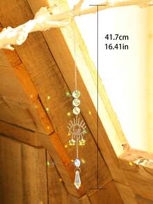 1件装邪眼阳光捕捉器水晶挂饰彩虹制造器星星阳光捕捉器窗户装饰美学房间装饰波西米亚家居装饰精神保护禅意瑜伽工作室装饰女巫饰品魔法彩虹棱镜墙饰花园装饰周年纪念生日礼物 - E - 查看 7