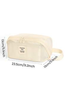 1 Stück große Kapazität Nylon Mesh Kosmetiktasche, Mesh Reise Kulturtasche, atmungsaktive mehrstöckige Kosmetik Organizer Tasche, leichte Kulturtasche, Kulturtasche, Reise Kosmetiktasche für Zuhause, Organisation und Aufbewahrung, einfacher Stil, Reisezubehör, Reiseessentials, Kreuzfahrt Essentials, geeignet für Toilettenartikel und Make-up-Utensilien, Ostergeschenke - Verschiedenfarbig - Übersicht 5