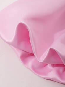 女童露背蝴蝶结公主裙，粉色缎面花苞裙摆，夏季生日派对节日正式礼服 - 粉色 - 查看 9