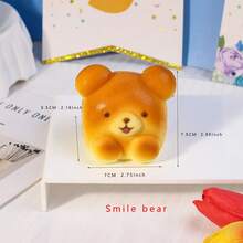 1个可爱柔软慢回弹逼真面包模型，湿润道具，适用于摄影、烘焙装饰和展示 - 彩色 - 查看 5