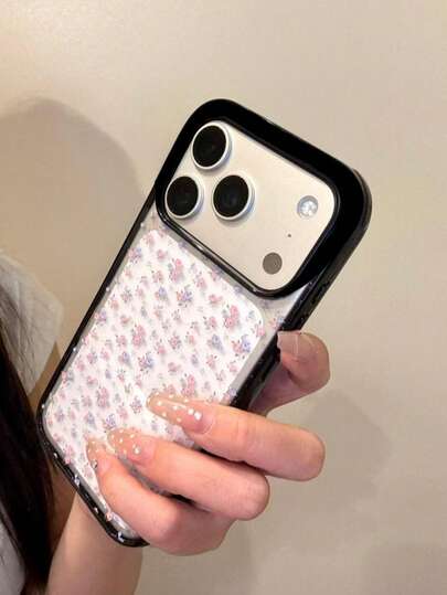 Purple And Pink Small Floral Phone Case, Compatible With IPhone 17 Pro Max, 17 Pro, 17 Air, 17, 15, 16 Pro Max, 14 Pro, 13, 12, 11, With A Soft Back Cover, Suitable As A Gift For Girls