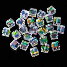QIAO 100pcs 4mm AB Color Crystal Beads, Austrian Cubic Beads For Jewelry Making, Glass Beads For DIY Bracelets, Earrings, Necklaces, Assorted Shapes And Colorful Set, DIY Phone Charms - Multicolor - View 15