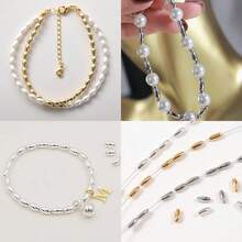 200-400pcs CCB Tube Beads, Acrylic Loose Beads, DIY Jewelry Making Materials For Necklace, Bracelet, Earrings, Handmade Beading Accessories - DIY - View 6