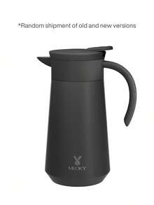 Meoky 27oz Moka Coffee Pot, Stainless Steel Vacuum Insulated Carafe, Suitable For Coffee, Hot Water, Tea, Hot Beverages - Black - View 2