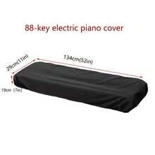 1 tấm phủ chống bụi cho bàn phím đàn piano, phù hợp với đàn piano điện tử, tấm bảo vệ bàn phím nhạc có dây rút và khóa, phù hợp với đàn 61 phím và 88 phím, tấm phủ đàn piano điện tử - Sử dụng tại nhà, vải Oxford màu đen, tấm phủ tối giản, tấm phủ chống bụi cho bàn phím đàn piano - màu đen - Xem 10