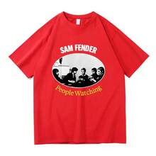 Sam Fender People Watching  Tour TShirt Men/Women Clothing Retro Harajuku High Quality Clothes Pure Cotton TShirts Day Giftsgraphic Tees Men,Playeras De Hombre,Black Graphic Tee,Funny T Shirt - màu đen - Xem 1