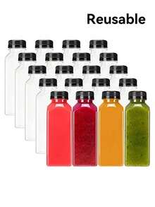 6pcs, 2oz Glass Mini Bottles With Black Caps - Small Clear Jars Essential For Travel, Suitable For Ginger Juice, Health Drinks, Juices, Samples - Multicolor - View 7