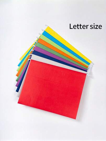 10-Pack Basics Hanging File Folders - Letter Size, Assorted Colors, Random Color