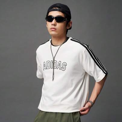 Adidas 男士 ST SPORTS TEE 短袖T恤，针织无领短袖 TKC2837