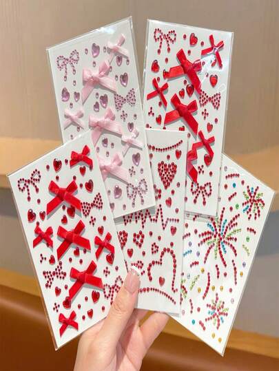 3pcs Cartoon Face Painting Stickers, Decor For Girls, Princess Eye Corner Stickers, Makeup Stickers For Little Girls Performance