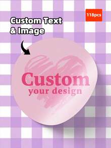 240pcs Customizable Labels - Customizable Text & Image Stickers, Customized Thank You Labels, No Ironing Needed, Decorative, Vibrant Colors, Ideal Gift For Men, Women, Family, Friends, Son, Daughter, Suitable For Anniversary, Birthday, Home, Halloween, Christmas, Christmas Decoration, Multi-Purpose Decoration, Housewarming And More Occasions - White - View 38