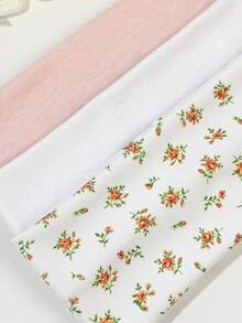 3条/套 女士纯色及玫瑰印花弹力发带，适合日常、瑜伽、户外运动、夏季发饰、沙滩发带、度假运动发带 - 彩色 - 查看 4