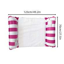 1pc Inflatable Mesh Pool Hammock - Striped Adult Leisure Chair, Suitable For Vacation, Party And Relaxation. Available In Pink, Yellow, White, Green And Blue. Outdoor Hammock, Essential For Beach And Swimming Pool, Great For Photography - Multicolor - View 16