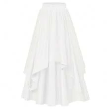 Women Halloween European American Style Irregular Mid Length Skirt Elastic Waist Half Skirt  Cross Border Hot Selling - màu đen - Xem 3