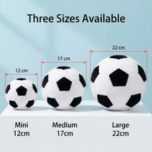 This Cute Mini Plush Football Is Soft And Fluffy, With A Black And White Patchwork Design. - Multicolor - View 9