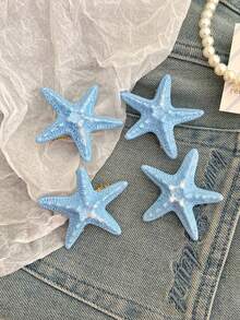 4个海星发夹，可爱爪夹，度假风侧刘海夹 - 彩色 - 查看 6