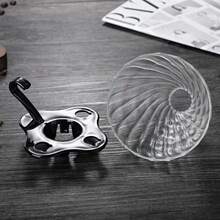 Un juego de cafetera de vidrio, que incluye una cafetera de goteo con embudo y filtro de goteo. Es una olla para compartir con un filtro de café. Un juego de cafetera de goteo manual para el hogar. Hecho de vidrio borosilicato con forma de nube. - Multicolor - Ver 12