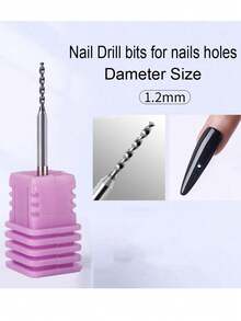 1 pieza Perforadora de agujeros manual de 1,2 mm para arte de uñas, adecuada para joyería, anillos, suministros de salón de uñas - Plateado - Ver 7