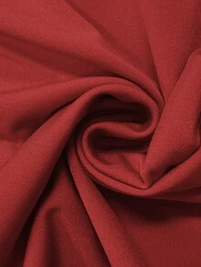 1件女士优雅不对称修身短袖纯色连衣裙，时尚办公休闲两相宜，优雅女装，女士办公套装，夏季连衣裙，春夏款 - 紅色 - 查看 7