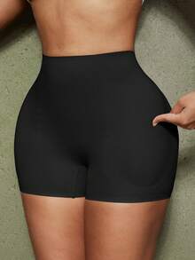 1 par de pantalones moldeadores para mujer, levantan el trasero y adelgazan la cintura, realzan las curvas - Negro - Ver 8