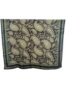 1pc Women's Satin Smooth Texture Cashew Pattern Printed Large Scarf, Suitable For Outings, Holidays And Daily Wear - Green - View 8